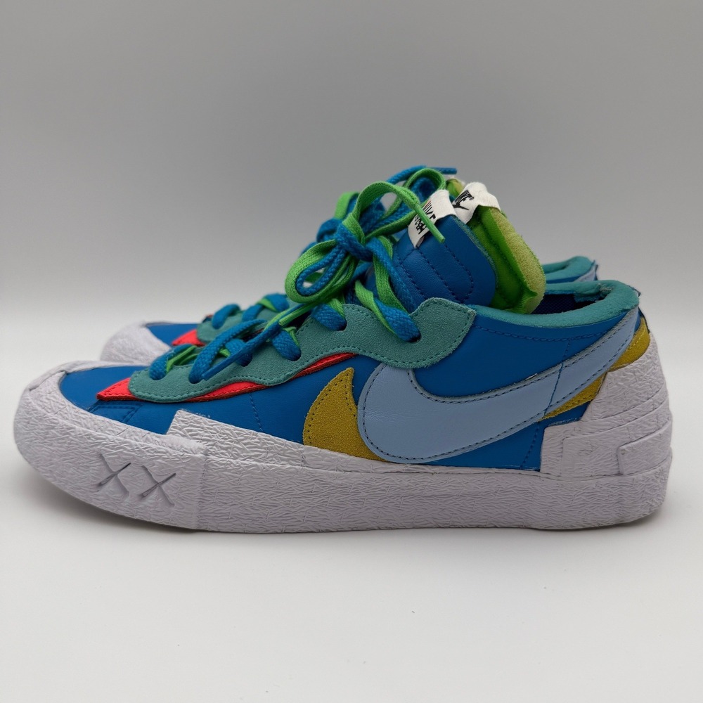 Nike Blazer Low x KAWS x‎ Sacai Neptune Blue Mens Size 10.5 Sneaker Shoes